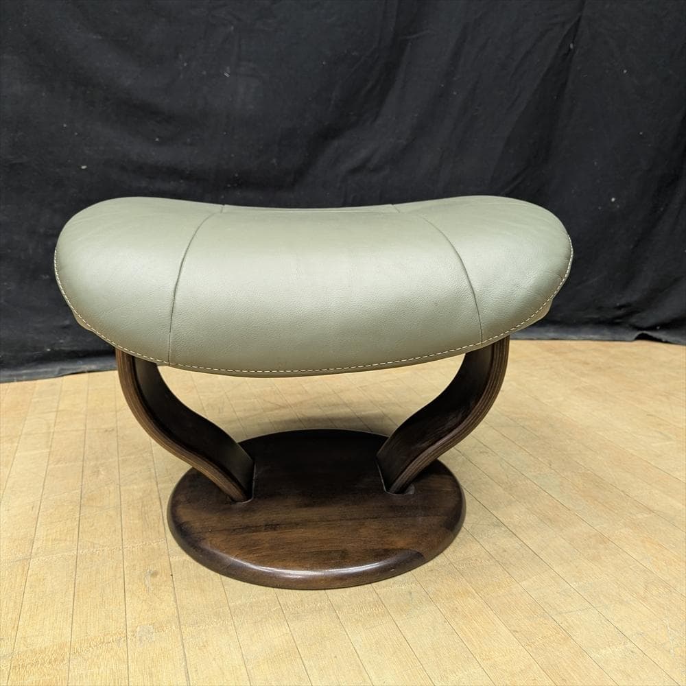 カリモク　本革　オットマン　スツール　腰掛け　ソファ　一人掛け　1P　リビング