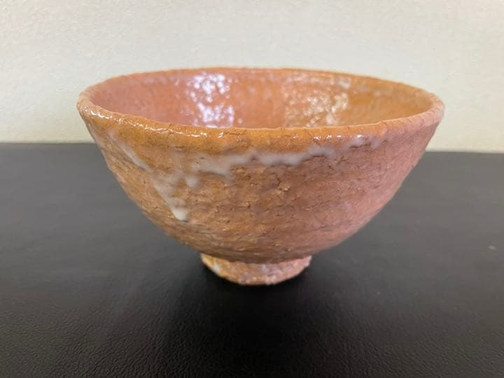 萩焼 味舌隆司 萩茶碗 銘　千年翠　大徳寺悦道　箱書き　共箱