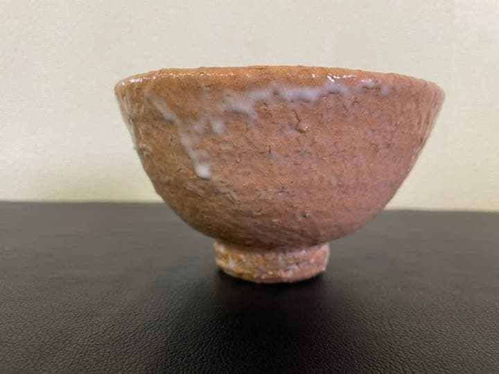 萩焼 味舌隆司 萩茶碗 銘　千年翠　大徳寺悦道　箱書き　共箱