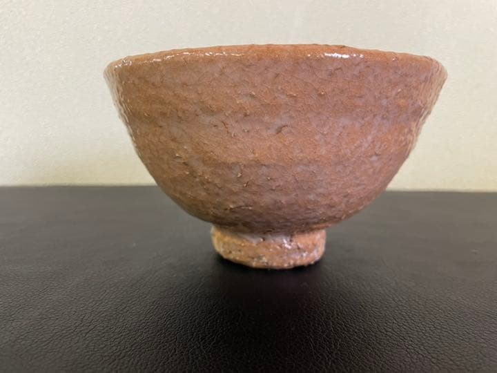 萩焼 味舌隆司 萩茶碗 銘　千年翠　大徳寺悦道　箱書き　共箱