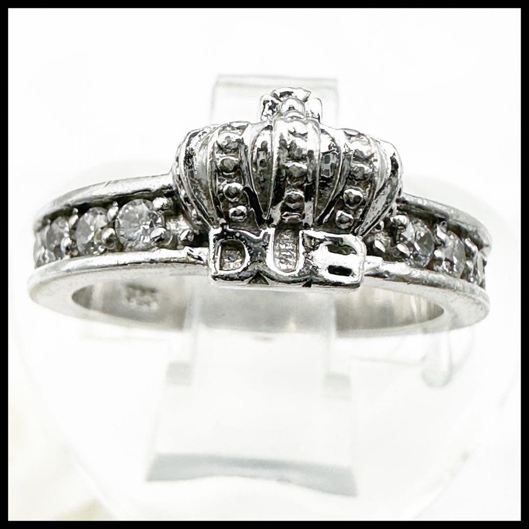 DUB 冠　ストーン　芸能人愛用　シルバーリング　#11 シャインクラウン