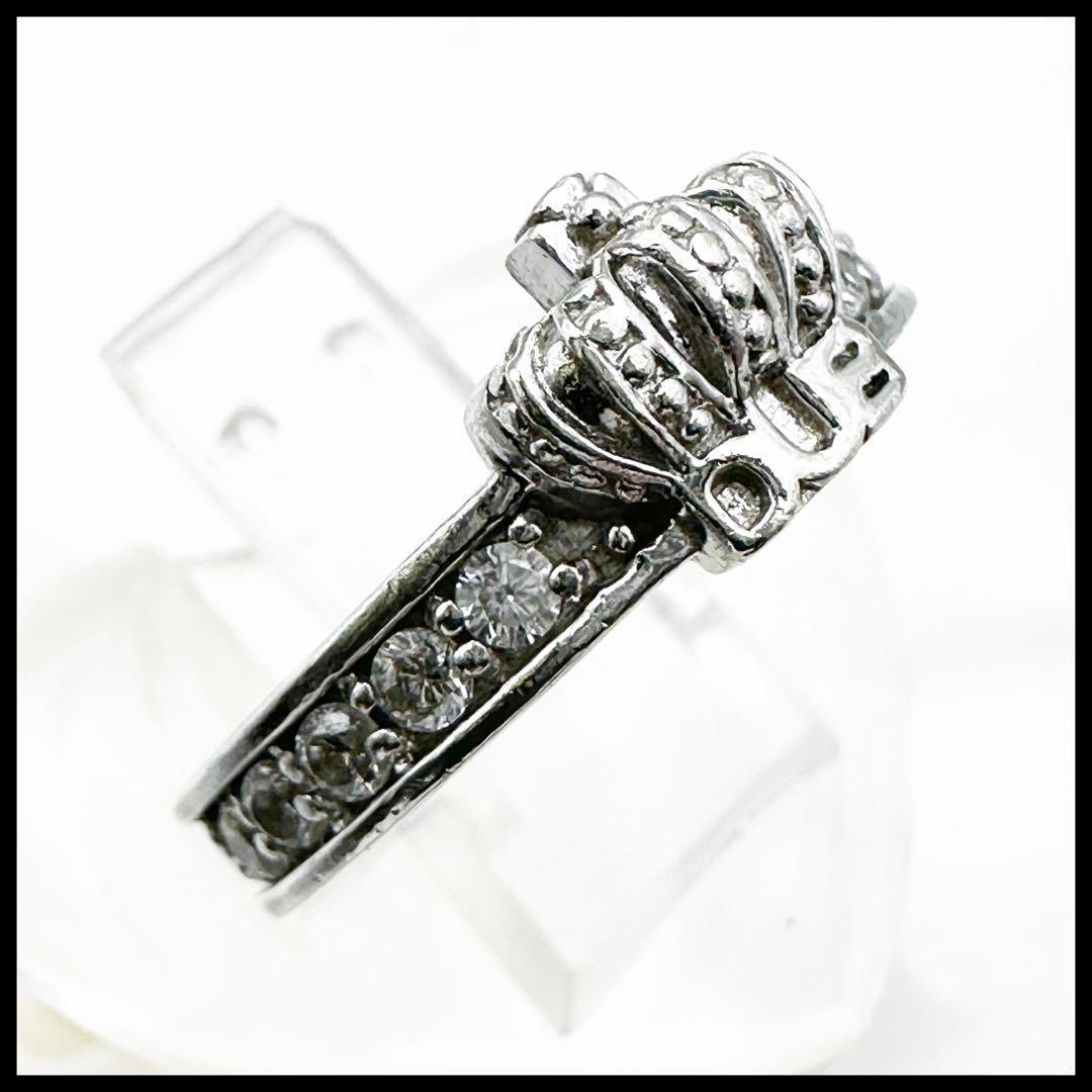 DUB 冠　ストーン　芸能人愛用　シルバーリング　#11 シャインクラウン