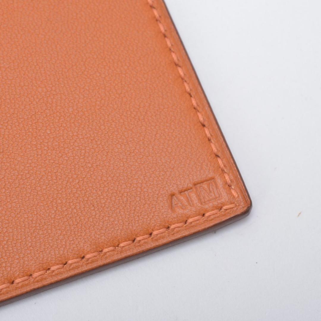 新品 HERMES エルメス レザー マウスパッド オレンジ ブラウン