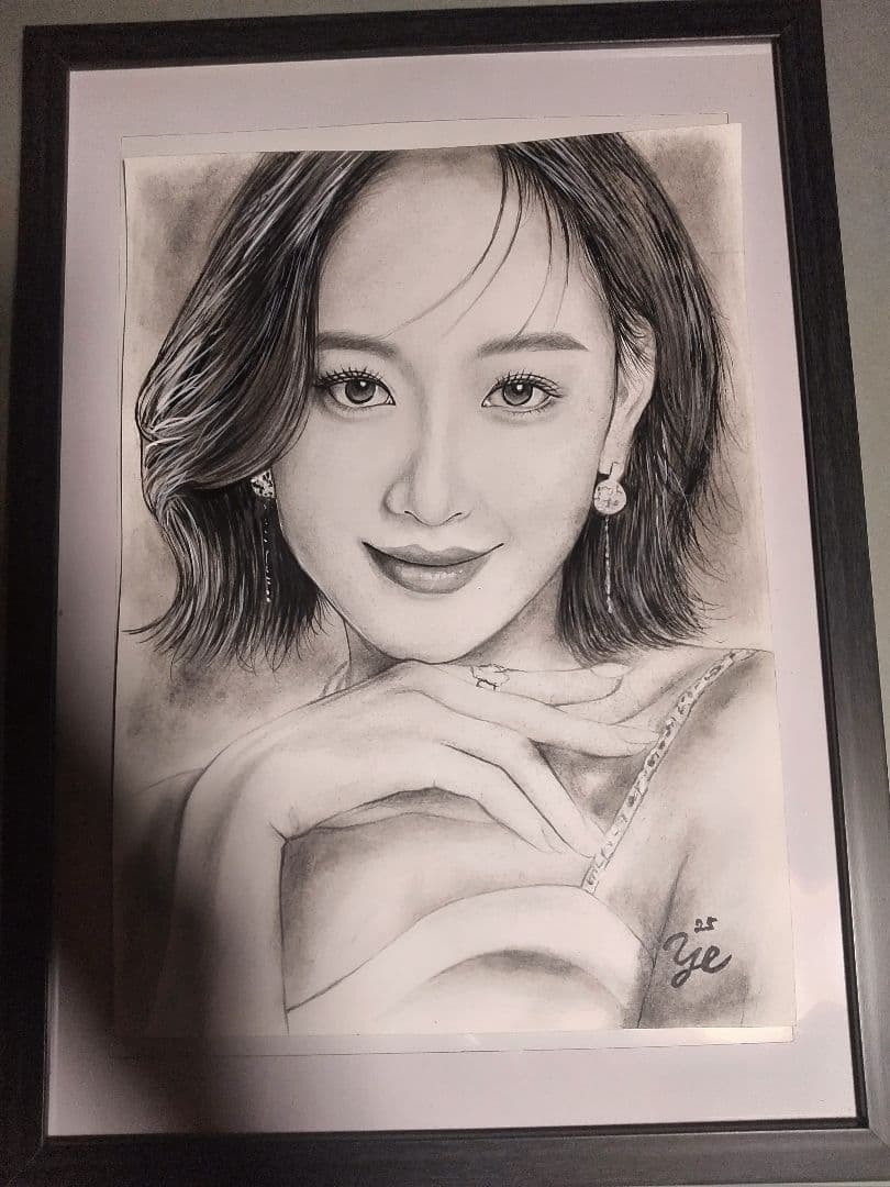 裸婦、美人画、絵画4F微笑み、山本英二、真作、肉筆、新品額縁、高塚省吾、森本草介