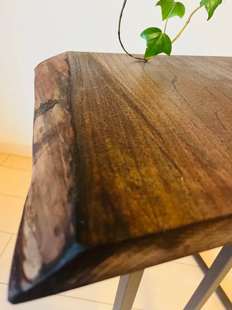 ブラックウォールナット　一枚板テーブル　ローテーブル ソファテーブル