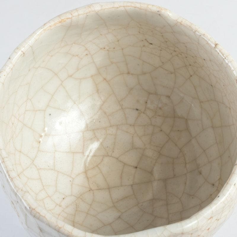 茶道具　志野焼　加藤麦岱作　茶碗　共布共箱　V　9427