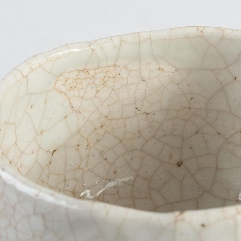 茶道具　志野焼　加藤麦岱作　茶碗　共布共箱　V　9427