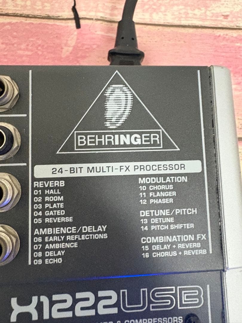 Behringer XENYX X1222USB ミキサー 通電確認済み