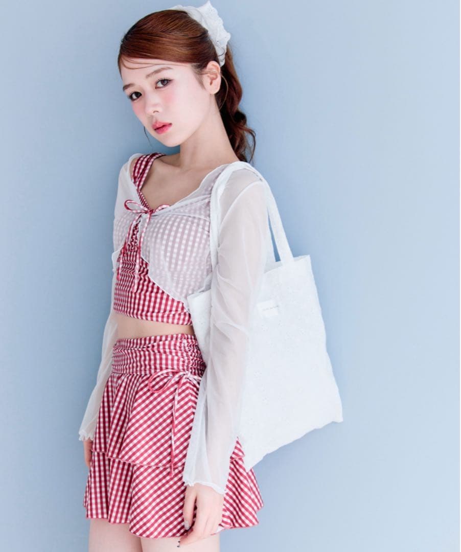 【新品】OLIVE des OLIVE レース羽織付リボンswim wear