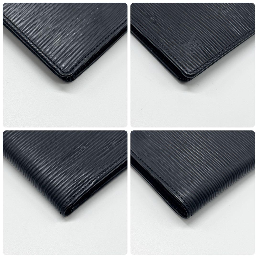 ルイヴィトン エピ マルコ 二つ折り財布 黒 財布 ブラック クレディモネ NM