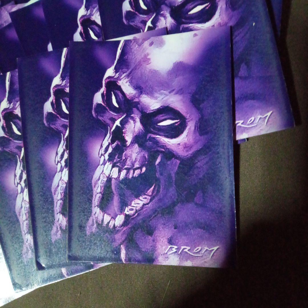 希少 髑髏 スリーブ ウルトラプロ 紫 46枚 どくろ