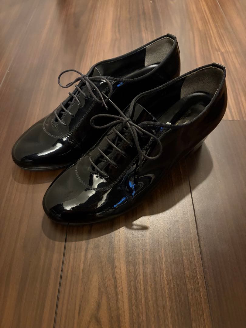 COMME des GARCONS HOMME PLUS エナメルヒールシューズ