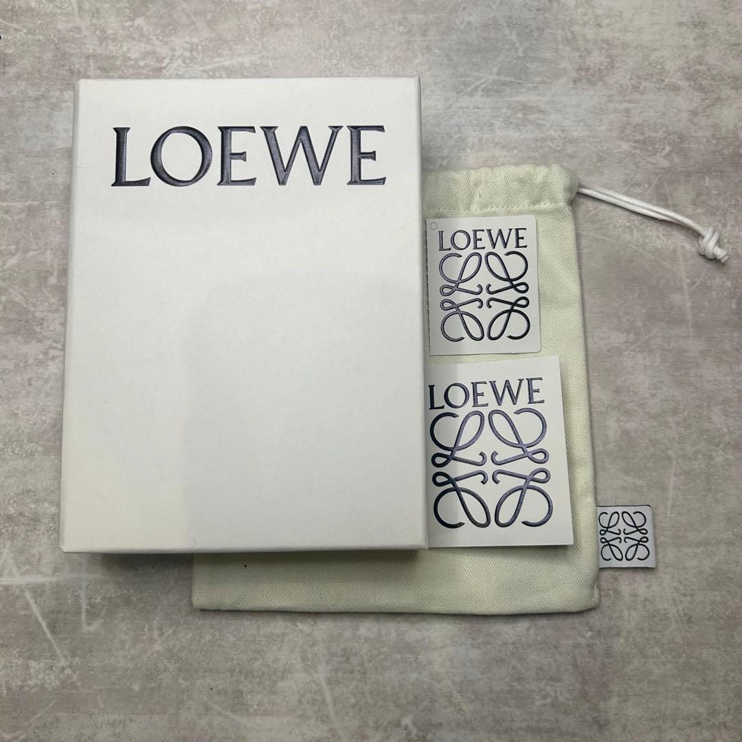 美品✨LOEWE アナグラム 二つ折り財布 ベージュ