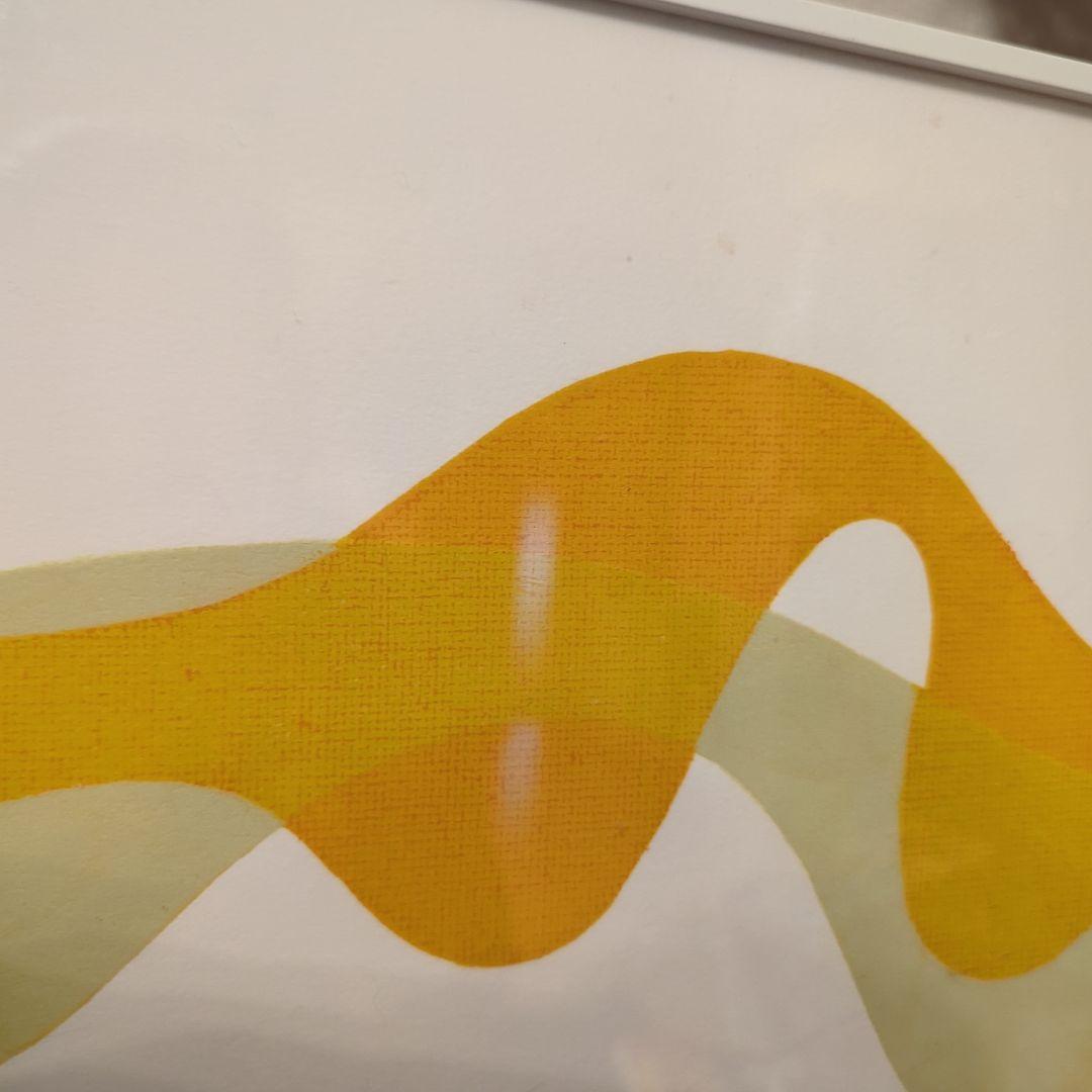 3/15 stretching yellow 1 絵画　28✕74.5　アート