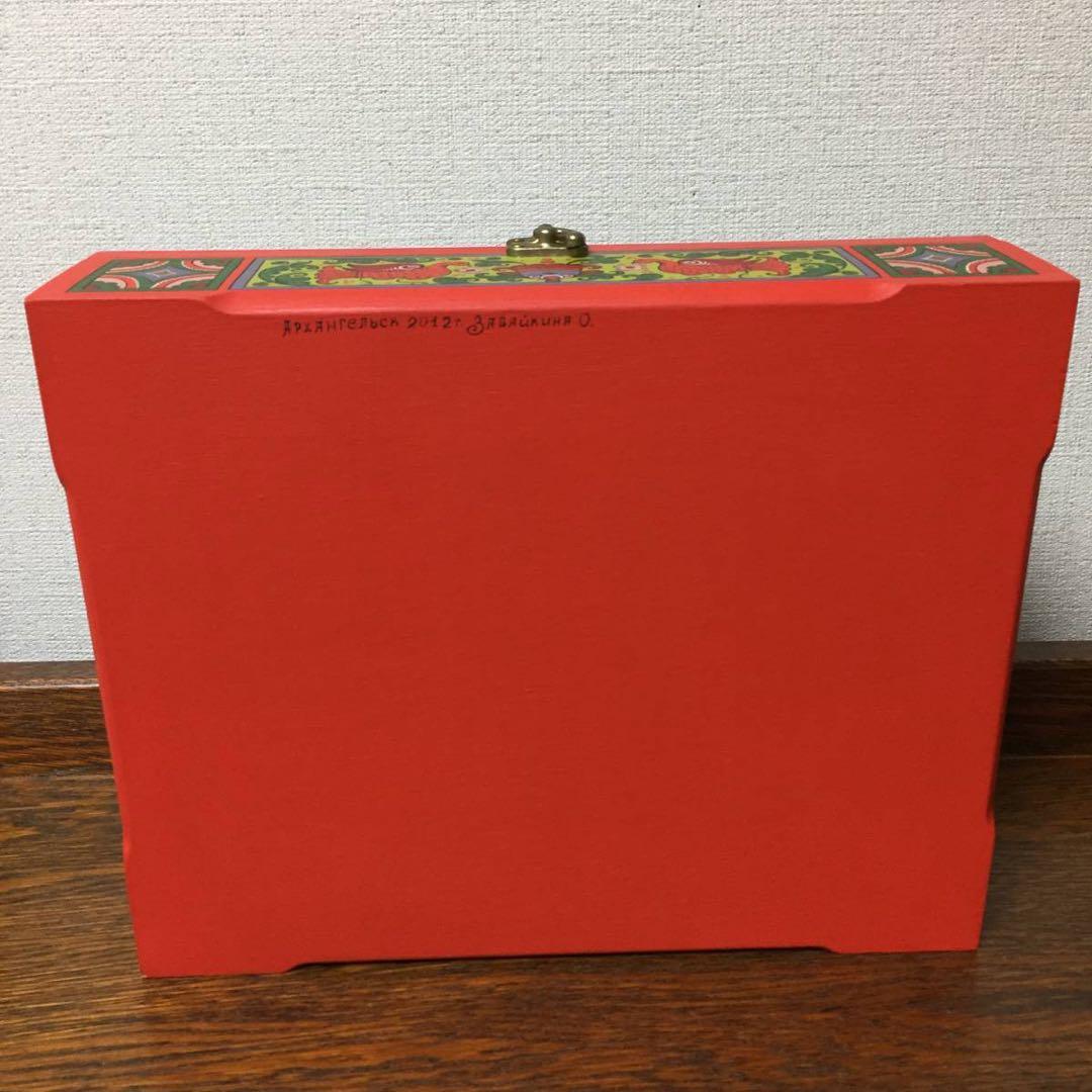 ロシア雑貨☆木製小物入れジュエリーBoxオリガ作 マトリョーシカ