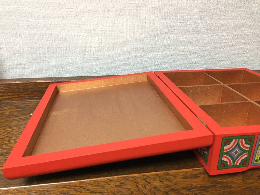 ロシア雑貨☆木製小物入れジュエリーBoxオリガ作 マトリョーシカ