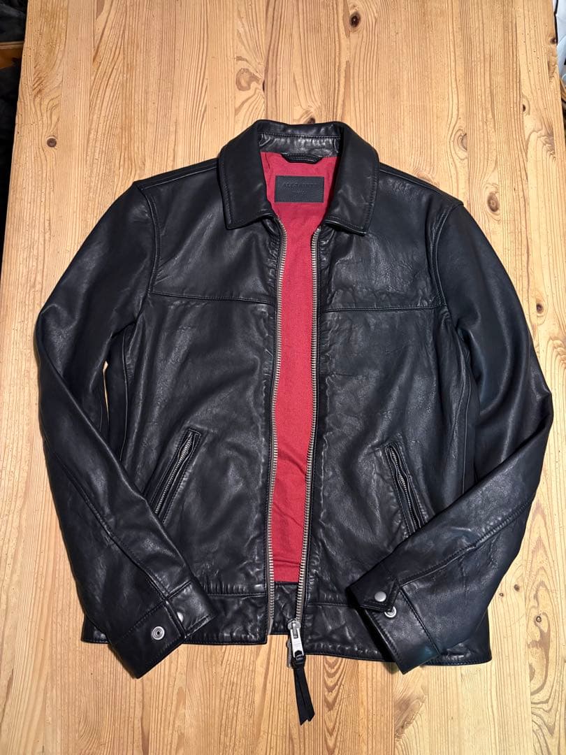 シープスキン　襟付き　シングルライダース　イングランド　ロンジャン　uk シド