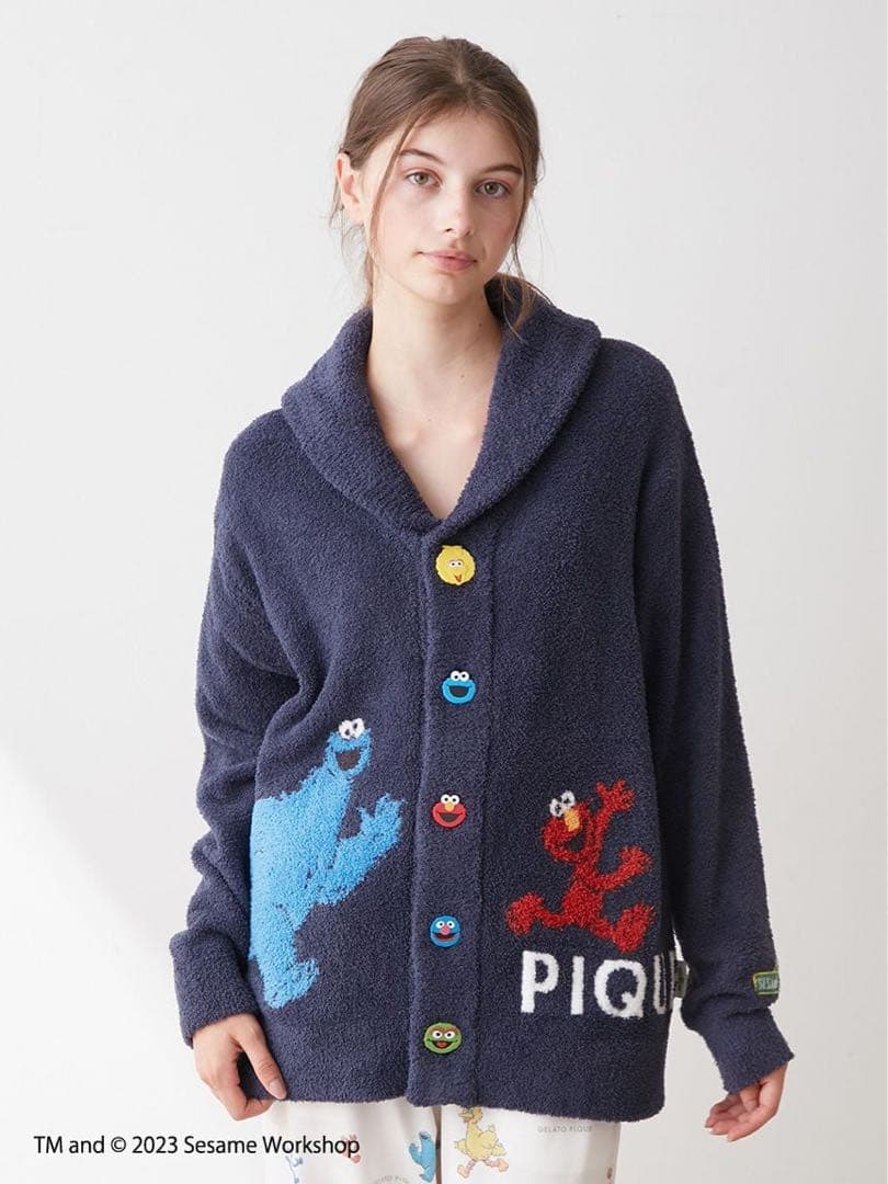 レア♡ジェラートピケ♡SESAME STREET ショールカーディガン XL