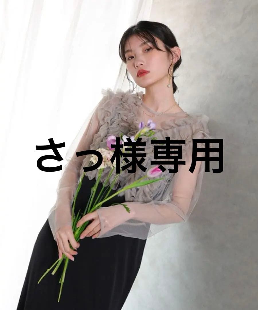 ＊美品＊チュール ボリューム フリル ベスト シアー トップス ワンピース