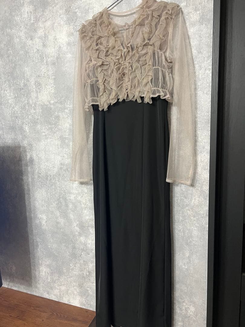 ＊美品＊チュール ボリューム フリル ベスト シアー トップス ワンピース