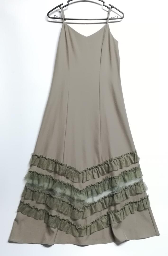 L 大きいサイズ niana ニアナ トランスペアレントヘムセットアップドレス