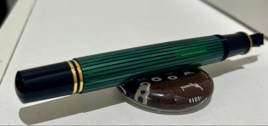 ペリカン(perikan)スーベレーン M400 緑縞 EF (極細字)