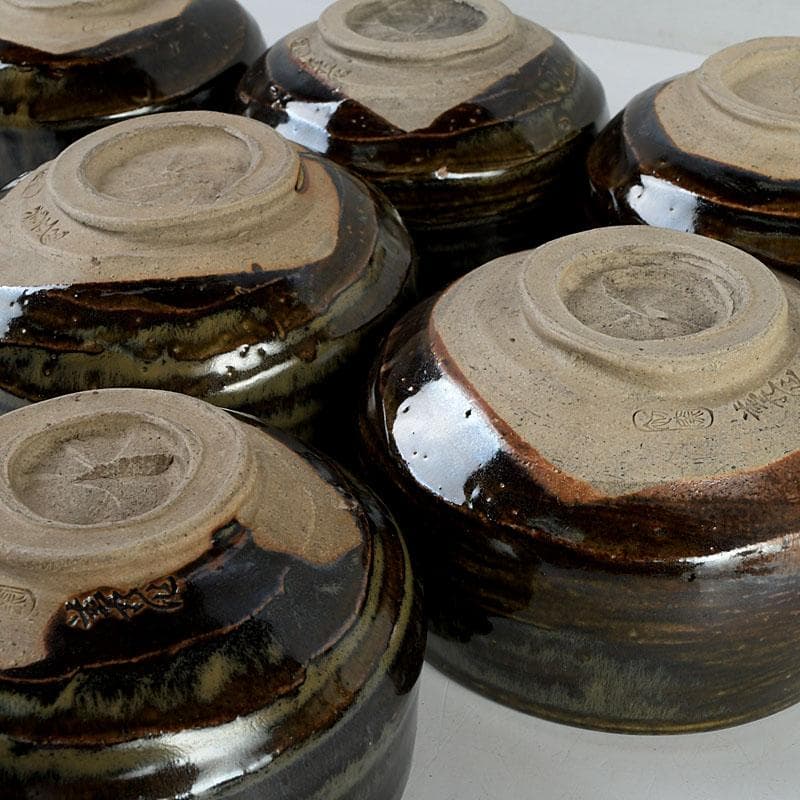 茶道具　高取焼　数茶碗　在銘　七客　時代箱　M　9412D