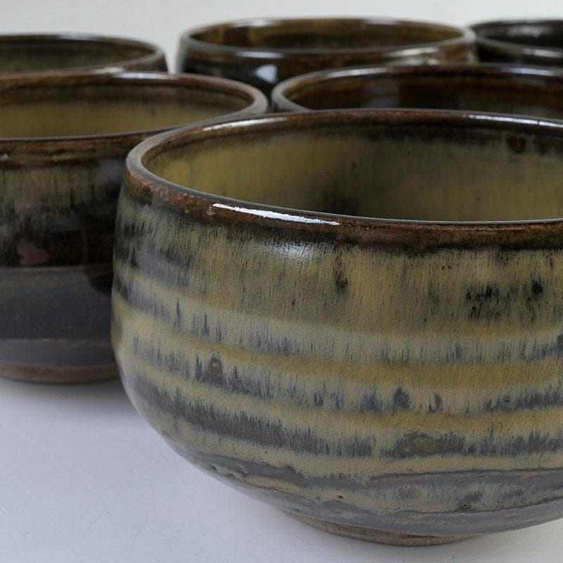 茶道具　高取焼　数茶碗　在銘　七客　時代箱　M　9412D
