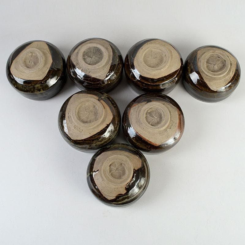 茶道具　高取焼　数茶碗　在銘　七客　時代箱　M　9412D