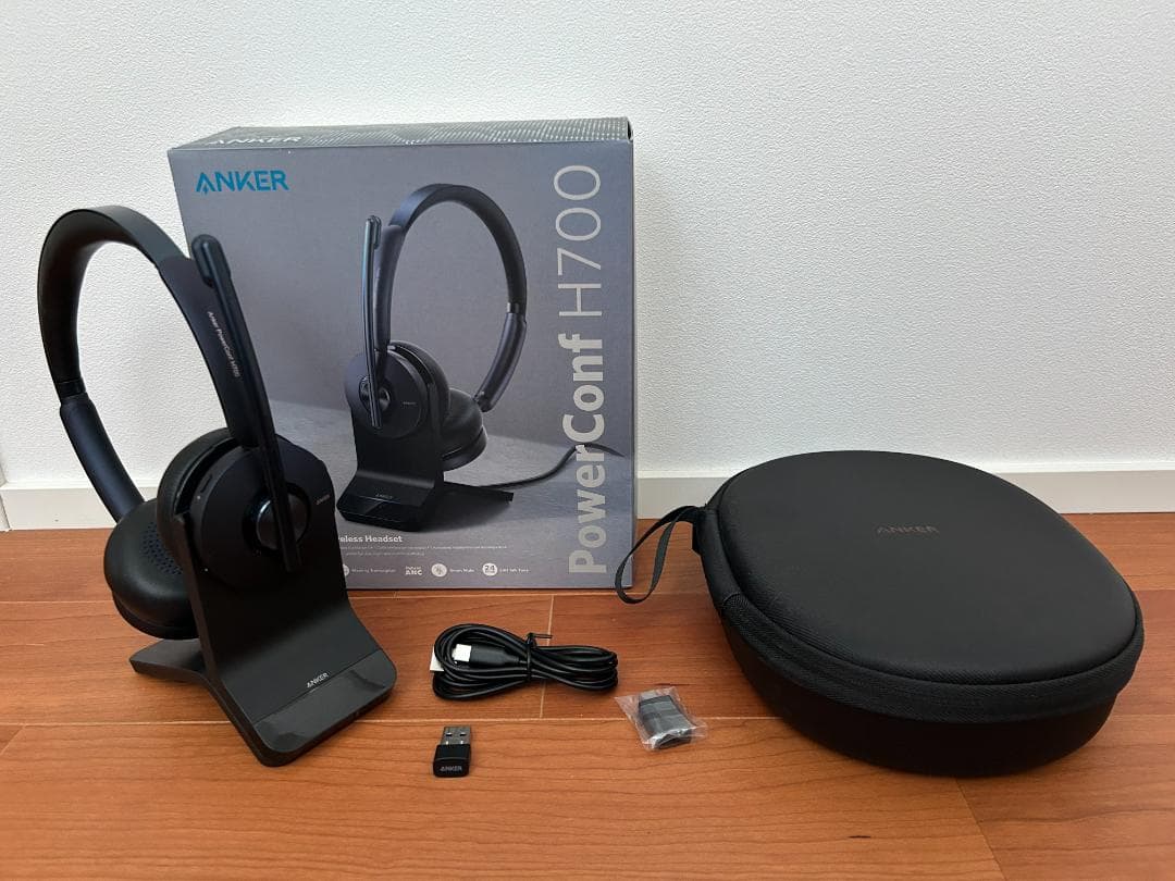 Anker PowerConf H700 ワイヤレスヘッドセット スタンド付き