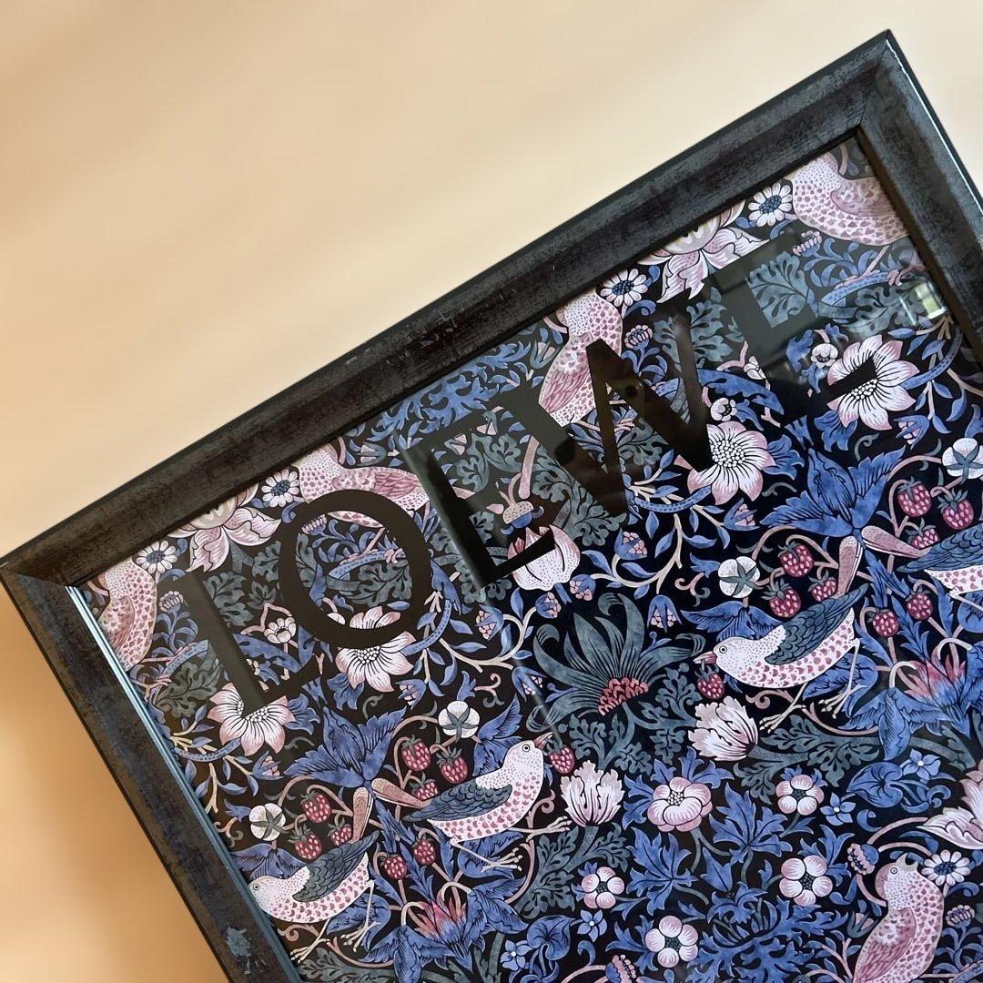 レア美品LOEWEロエベウィリアムモリスいちご泥棒ポスターフレーム