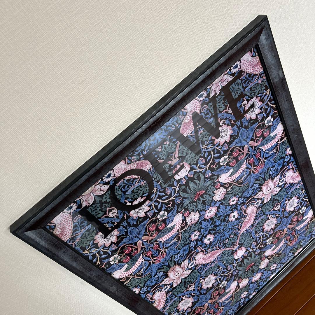 レア美品LOEWEロエベウィリアムモリスいちご泥棒ポスターフレーム