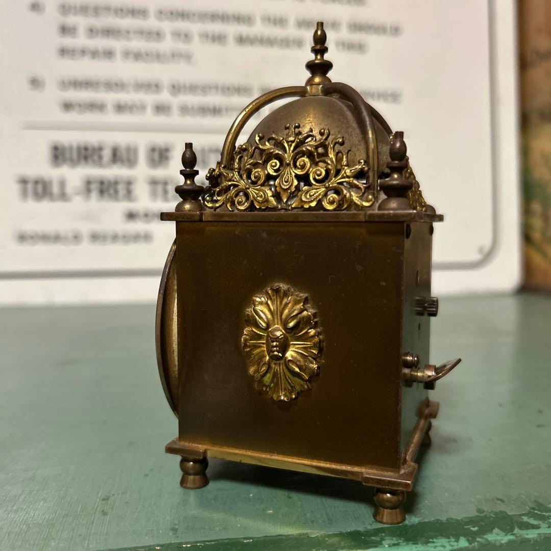 ヴィンテージ Swiza スウィザ 置時計 手巻き ゴールド スイス製 真鍮