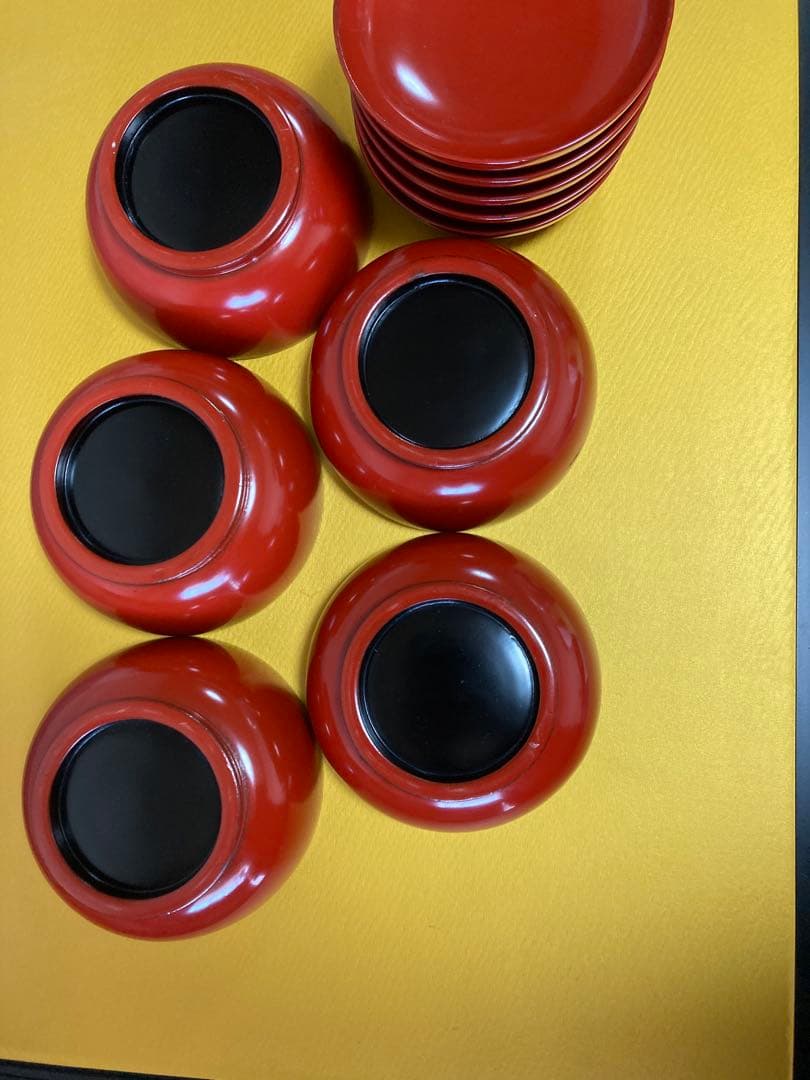 再度大幅に値下げ！昭和レトロ根來塗り菓子椀20客