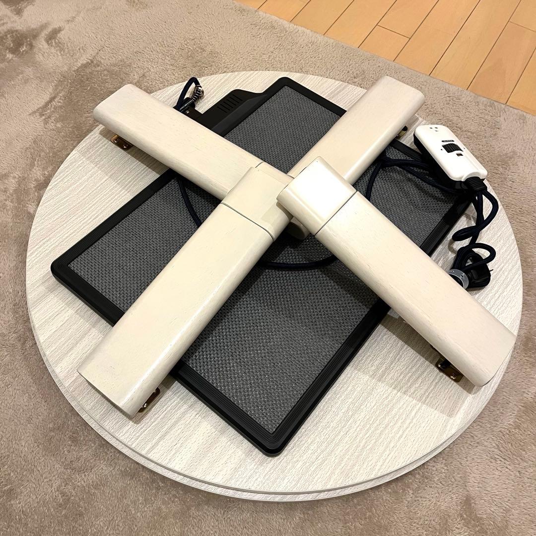 【5/28〆】こたつテーブル 円形 70cm 折りたたみ式 ナチュラル×ホワイト