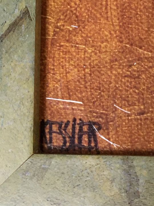 ダニエル　パトリック　ケスラー （Kessler）アートフレーム　犬の絵画