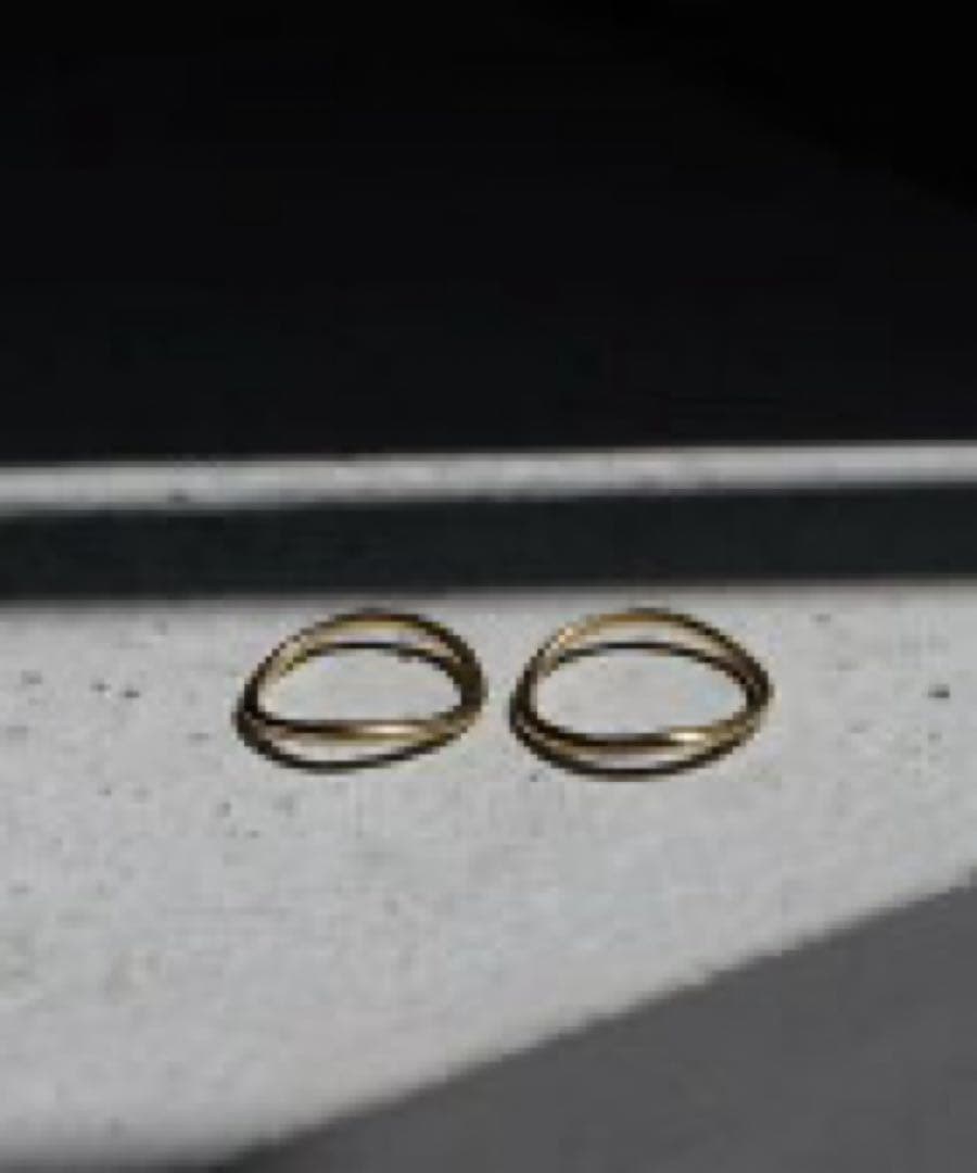 ＜TEN.＞ライン ウェーブ リング/ゴールドカラー　#11 #13 2本セット