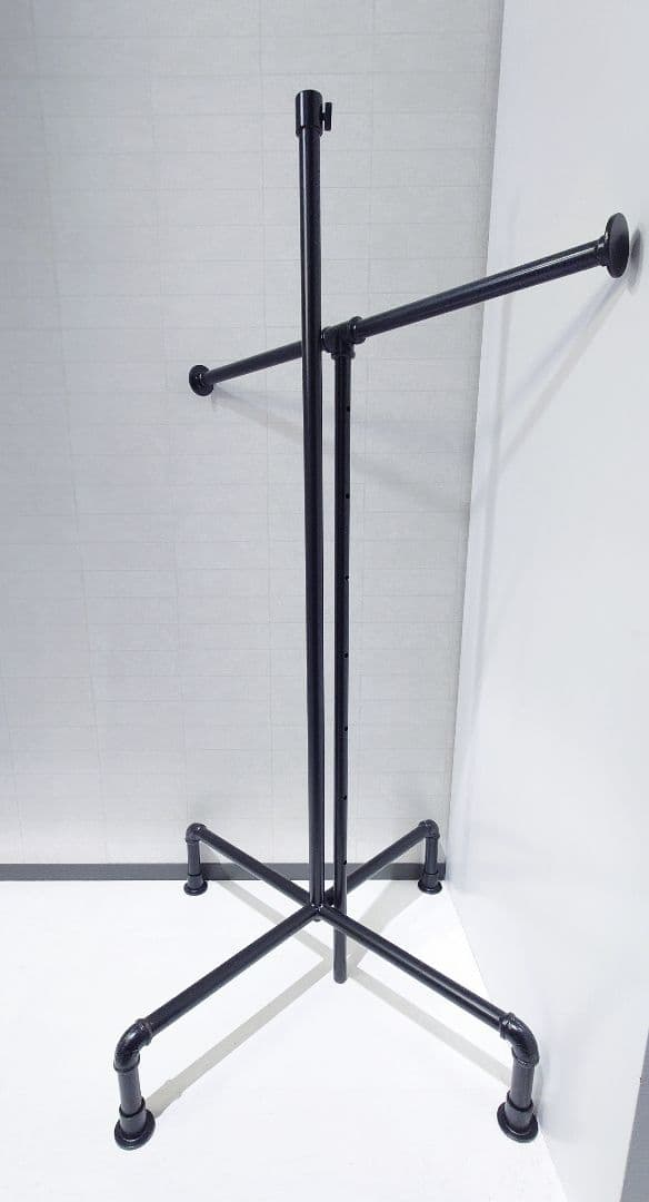 【送料込み】T字ハンガーラック　ハンガーラック　黒