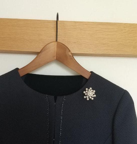 パール　ブローチ　本真珠　花