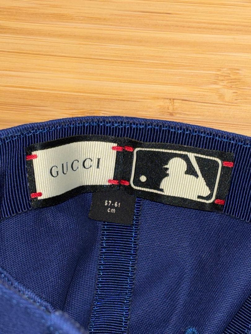 【 GUCCI 】NYヤンキース グッチ ベースボールキャップ 57-61cm