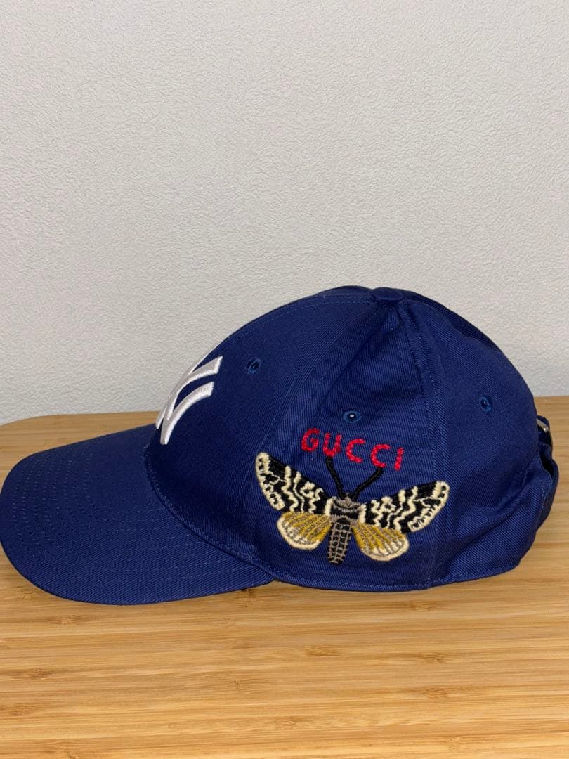 【 GUCCI 】NYヤンキース グッチ ベースボールキャップ 57-61cm
