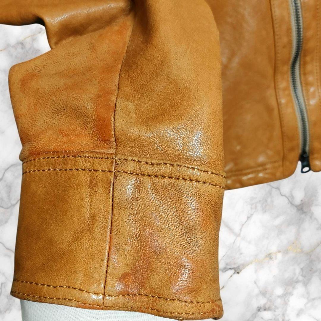 ユナイテッドアローズ BY レザー ジャケット L ライトブラウン