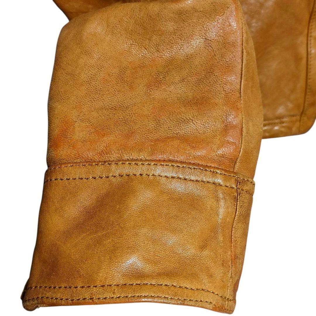 ユナイテッドアローズ BY レザー ジャケット L ライトブラウン