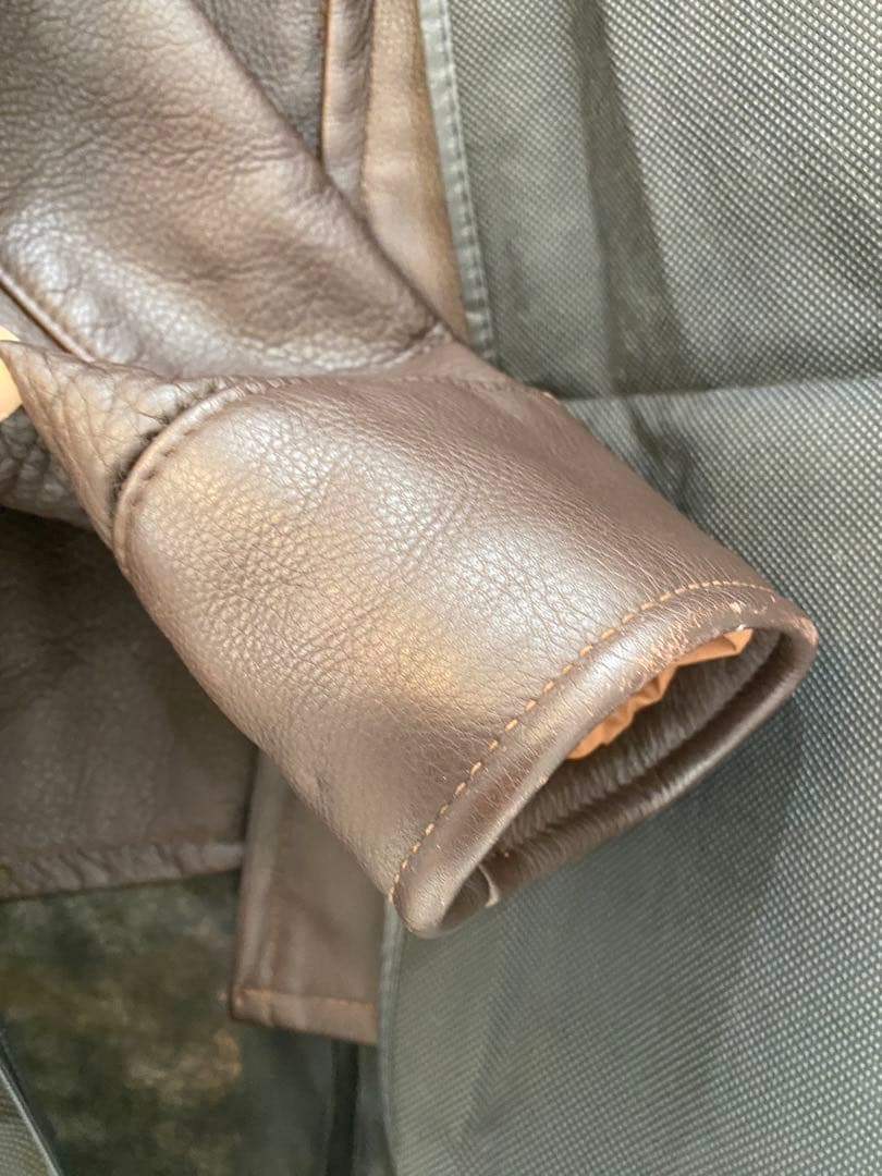 【値下】Schott シングルライダースジャケット サイズ38 ダークブラウン