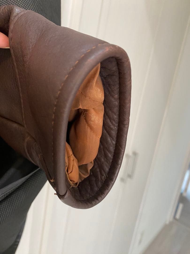 【値下】Schott シングルライダースジャケット サイズ38 ダークブラウン