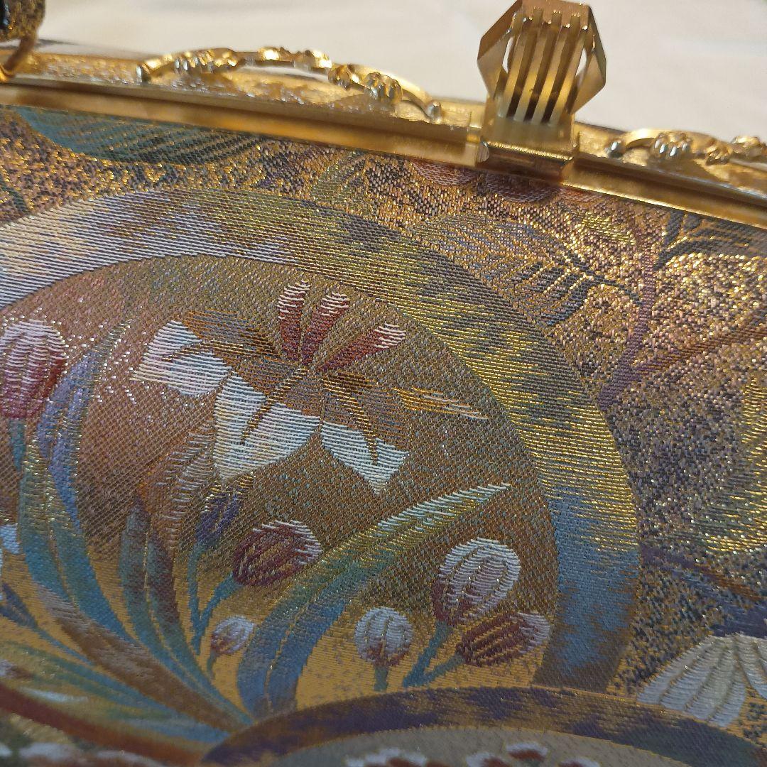 和装 東京芝山 振り袖 最高級　バッグ草履セット　両面取りバッグ　七宝