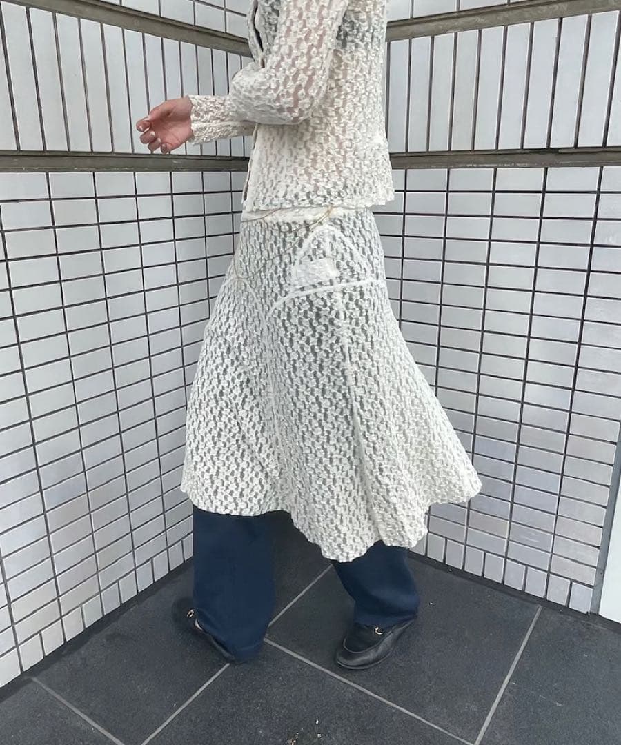 スカート \"Organic Shrink Lacee Panel Skirt\"