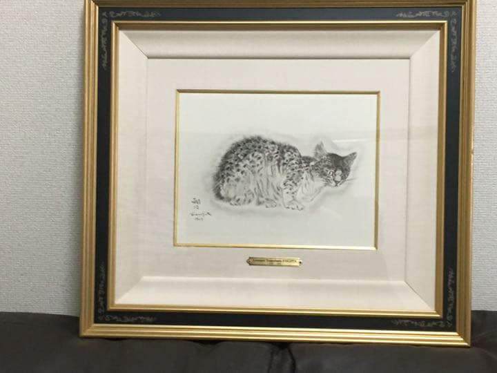 絵画 藤田嗣治 猫の本 サッフォー ダメージ無し