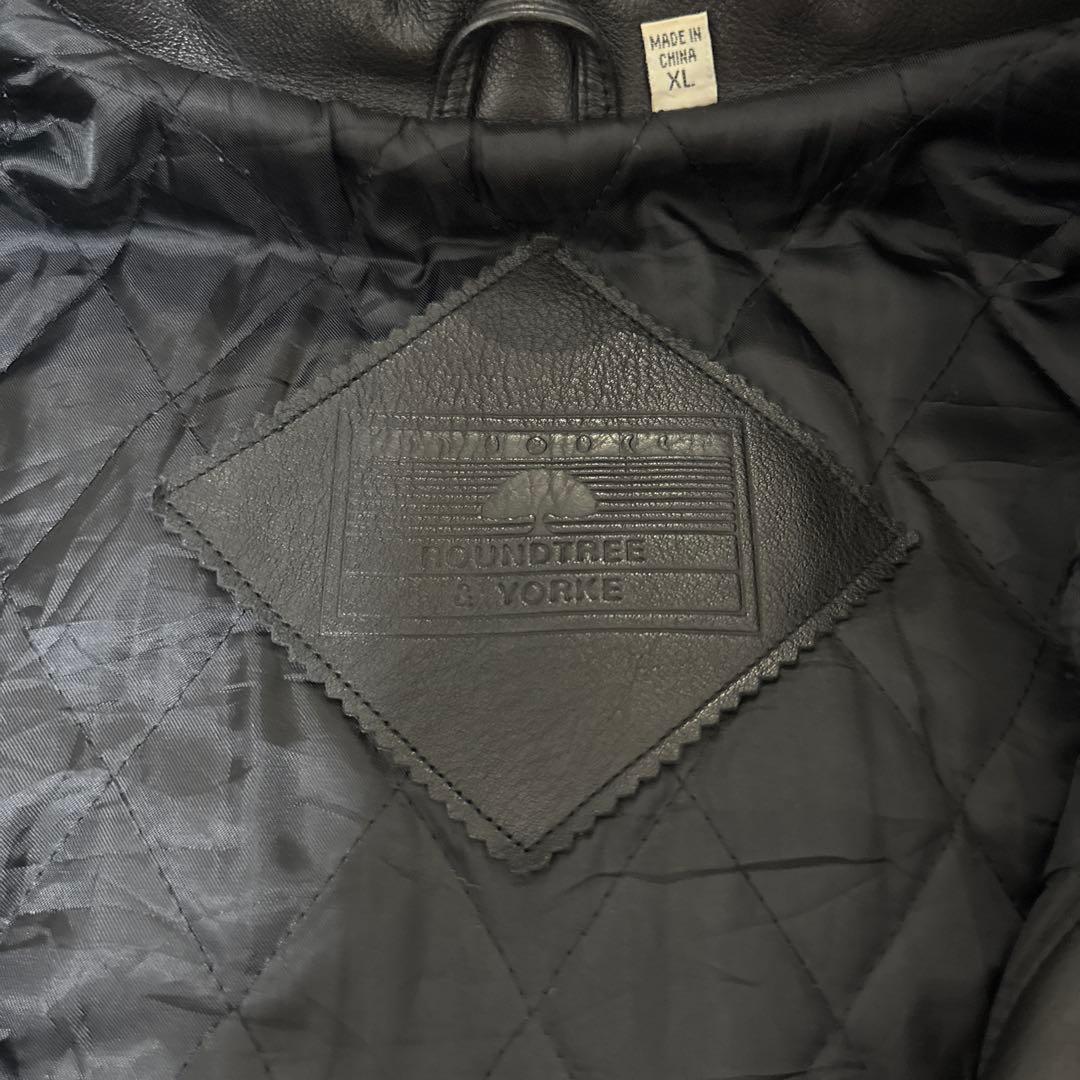 ぽ*こ様 ROUNDTREE&YORKE レザージャケット ブラック