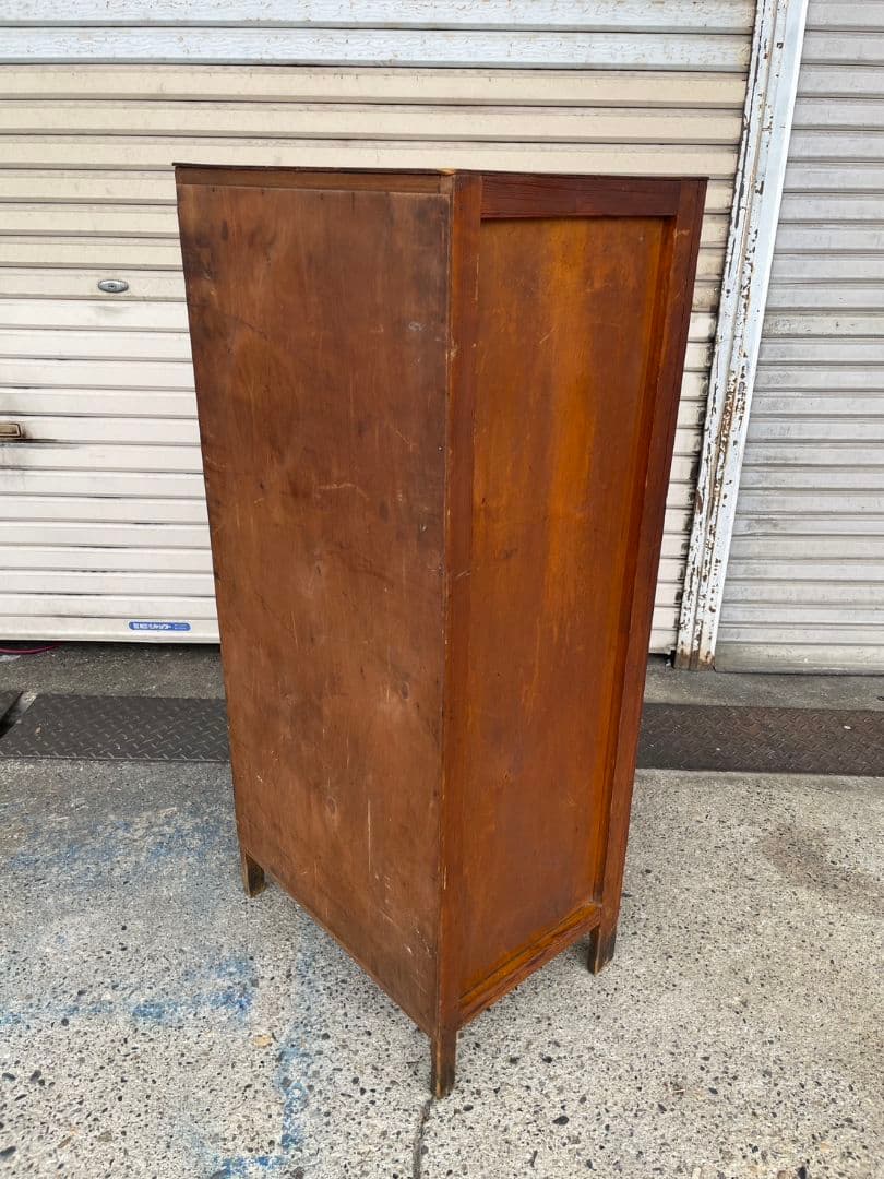 USアンティーク 古い木の引出し チェスト 書類ケース 棚 古家具 ヴィンテージ